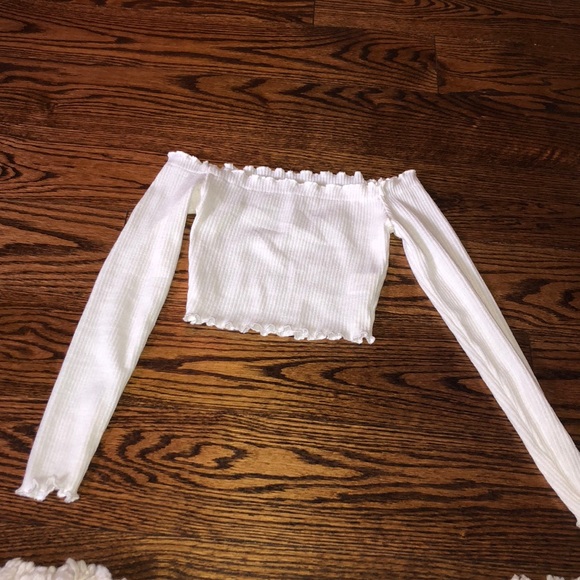 Zaful Tops - white crop top